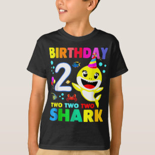 Geburtstag Kinder Hai Shirt 2 Jahre alt 2. Shirt