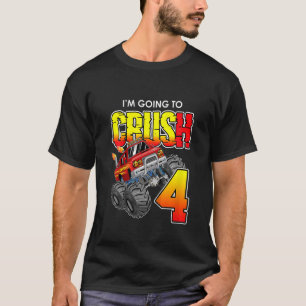 Geburtstag Kinder Monster Truck 4 Jahre alt 4. Geb T-Shirt