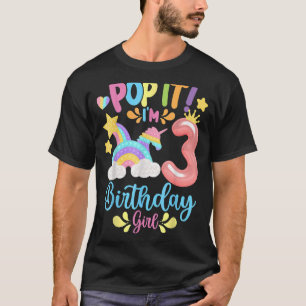Geburtstag Kinder Pop Ich bin 3 Jahre alt 3. Gebur T-Shirt