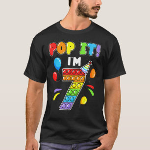 Geburtstag Kinder Pop Ich bin 7 Jahre alt 7. Gebur T-Shirt