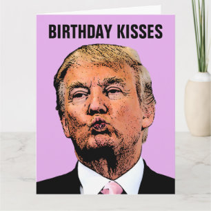 GEBURTSTAG KISS DONALD TRUMP BIG GREETCARD KARTE