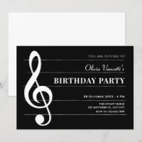 Geburtstag klassischer Musiknoten