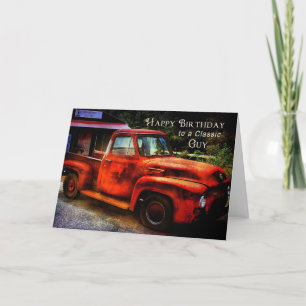 Geburtstag - Klassischer Typ - Vintage-LKW Karte