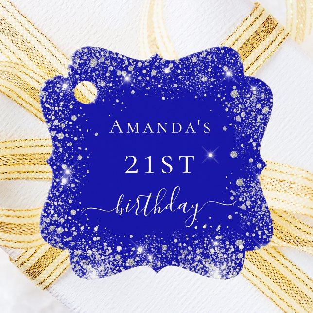 Geburtstag königsblau silber danke geschenkanhänger (Von Creator hochgeladen)