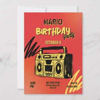 Geburtstag kreativer künstlerischer Straßenkunst Einladung