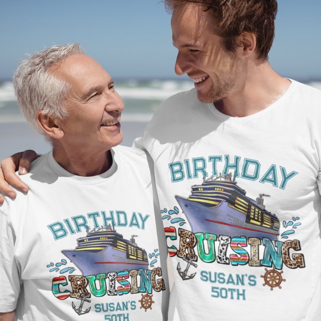 Geburtstag Kreuzfahrt Personalisiert T-Shirt (Von Creator hochgeladen)