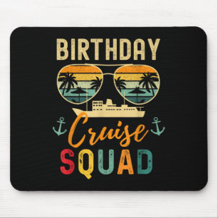 Geburtstag Kreuzfahrten Shirts 2025 Squad Familien Mousepad