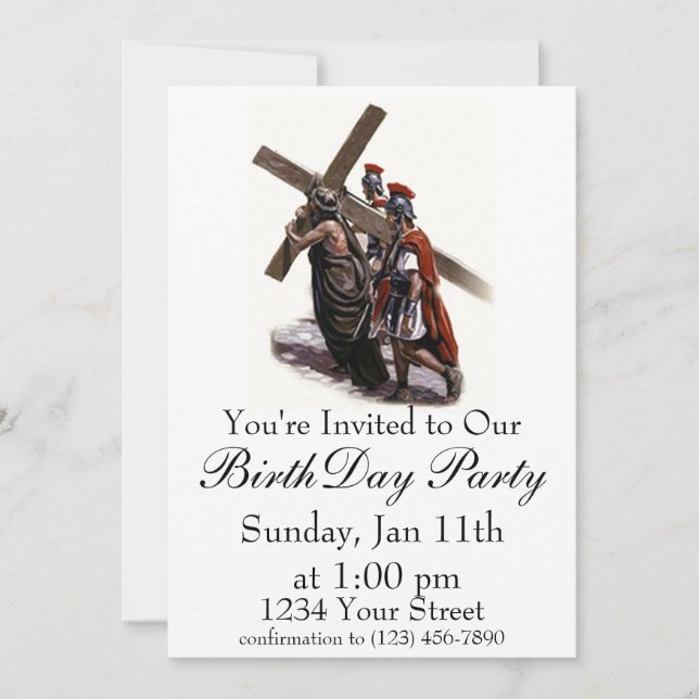 Geburtstag lädt ein einladung (Vorderseite)