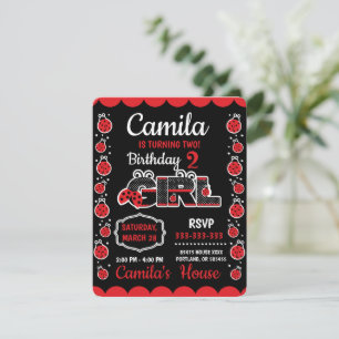 Geburtstag Ladybug Design Einladung Invitati