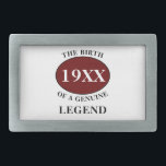 Geburtstag Legende jedes Jahr Spaß Vater schwarz r Rechteckige Gürtelschnalle<br><div class="desc">Vergnügen Sie sich jedes Jahr "Birth Of A Legend" Gürtelschnalle für diesen speziellen Papa. Fügen Sie das Jahr,  wie gewünscht,  in das Template-Feld,  um ein einzigartiges 40.,  50.,  60. oder jedes Geburtstagsgeschenk. Begleiten Sie dies mit den passenden Geschenken,  Party-Accessoires und Bekleidung,  die in unserem Shop erhältlich sind www.zazzle.com/store/thecelebrationstore</div>