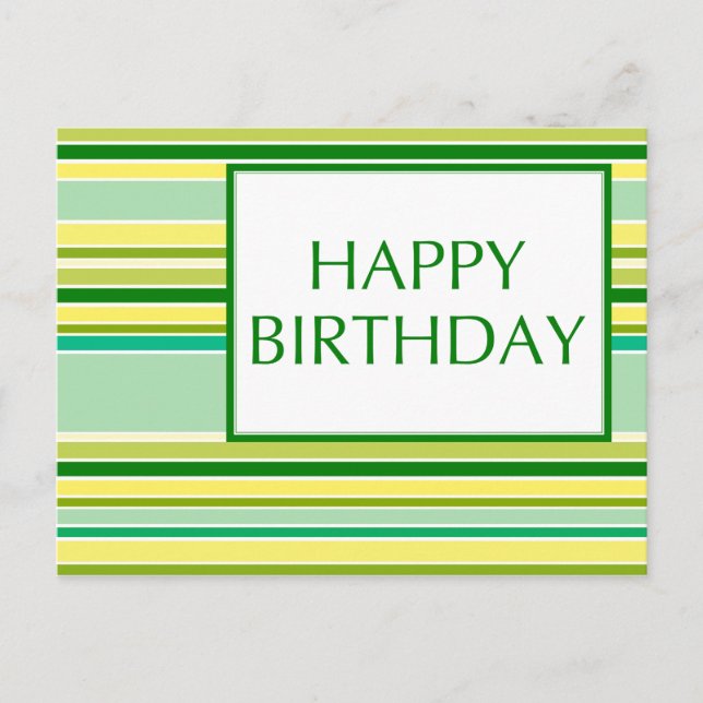 Geburtstag (lemonLime) Postkarte (Vorderseite)