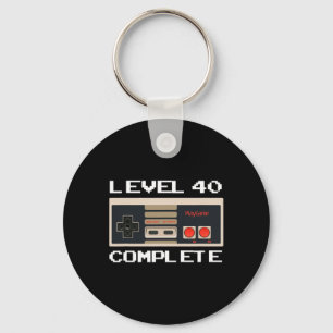 Geburtstag Level 40 komplett Video-Spieler Schlüsselanhänger