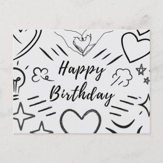 Geburtstag Liebe Sketch Postkarte
