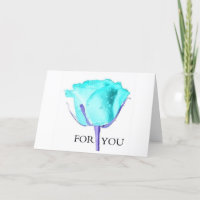 GEBURTSTAG LIEBE UND EINE BLAUE ROSE FÜR "SIE"
