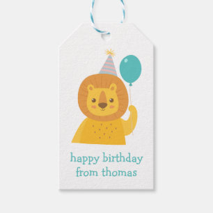 Geburtstag Löwe Personalisierte Geschenketags Geschenkanhänger