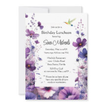 Geburtstag Luncheon Lila Hibiskus Blume
