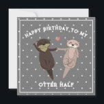 Geburtstag lustig, viel Glück zum Geburtstag für d Feiertagskarte<br><div class="desc">Du bist meine Hälfte! Funny Geburtstagskarte für Ihren bedeutenden Otter! Finden Sie Ihren Otter Hälfte und feiern Sie ihren Geburtstag mit dieser bezaubernden und unglaublich witzig Karte! Mit einem spielerischen Otter-Paar ist diese Karte perfekt für Ihre Freundin,  Freundin,  Ehefrau,  Ehemann oder Verlobte.</div>