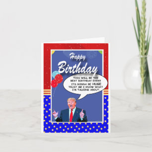 GEBURTSTAG lustiger TRUMP (PERSONALISIEREN) Karte