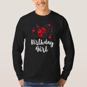 Geburtstag Mädchen Matching Ladybug Geburtstag für T-Shirt