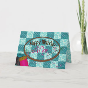 Geburtstag - Mama - Stickerei Karte