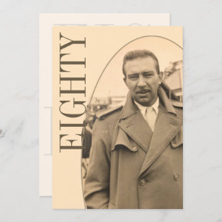 Geburtstag männliches Foto 80. Geburtstag Einladung