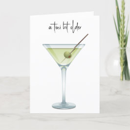 Geburtstag Martini auf Weiß Karte