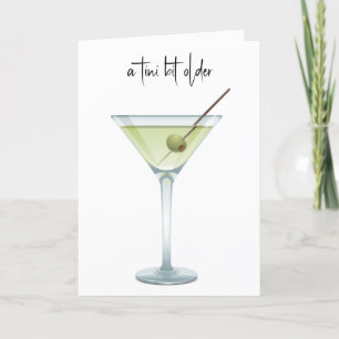 Geburtstag Martini auf Weiß Karte