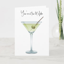 Geburtstag Martini auf Weiß Karte