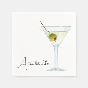 Geburtstag Martini auf Weiß Serviette