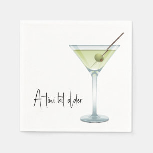Geburtstag Martini auf Weiß Serviette