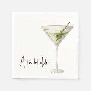 Geburtstag Martini auf Weiß Serviette