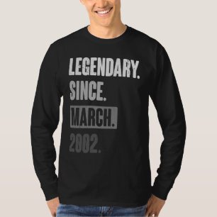 Geburtstag März 21. Dekoration 21 Jahre alter Vint T-Shirt