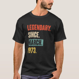 Geburtstag März 50. Dekoration 50 Jahre alter Vint T-Shirt
