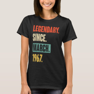 Geburtstag März 56. Dekoration 56 Jahre alter Vint T-Shirt