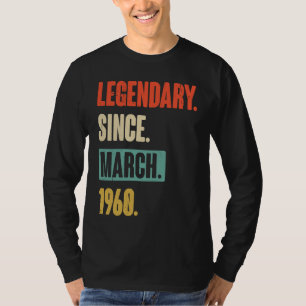 Geburtstag März 63. Dekoration 63 Jahre alter Vint T-Shirt
