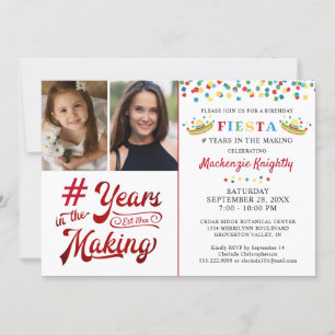 Geburtstag mexikanisches Fiesta 2 Foto im Alter Einladung