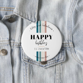 Geburtstag Minimalistisches Design in Pastellfarbe Button