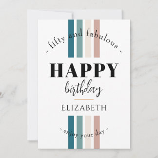 Geburtstag Minimalistisches Design in Pastellfarbe Feiertagskarte