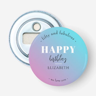 Geburtstag Minimalistisches Design in Pastellfarbe Flaschenöffner