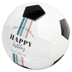 Geburtstag Minimalistisches Design in Pastellfarbe Fußball