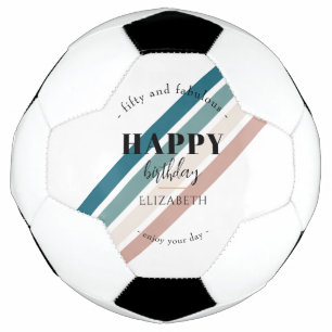 Geburtstag Minimalistisches Design in Pastellfarbe Fußball