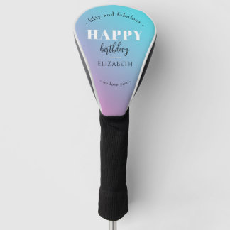 Geburtstag Minimalistisches Design in Pastellfarbe Golf Headcover