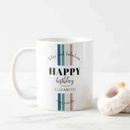 Geburtstag Minimalistisches Design in Pastellfarbe Kaffeetasse