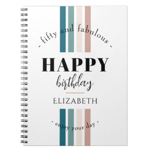 Geburtstag Minimalistisches Design in Pastellfarbe Notizblock