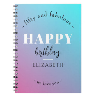 Geburtstag Minimalistisches Design in Pastellfarbe Notizblock
