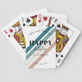 Geburtstag Minimalistisches Design in Pastellfarbe Spielkarten