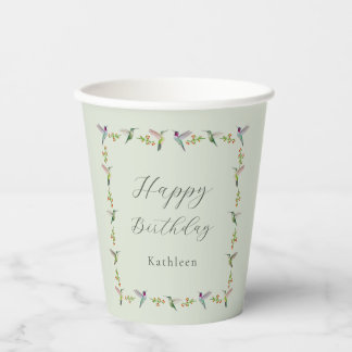Geburtstag mit Anna-Kolibris nach Maß Pappbecher