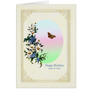 Geburtstag mit Blume belebt