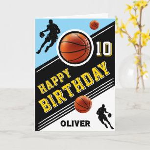 Geburtstag mit dem Thema moderner Basketballspiele Karte