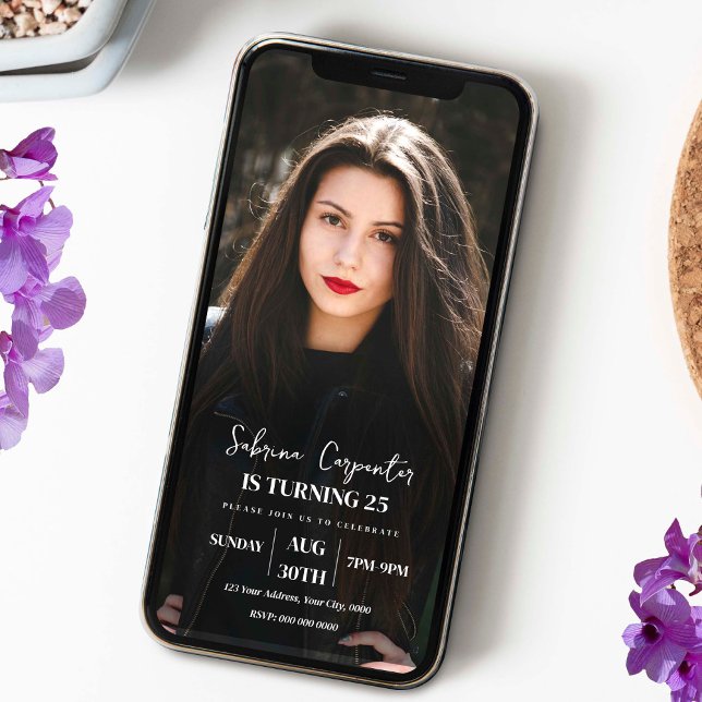 Geburtstag mit Foto Einladung (Von Creator hochgeladen)